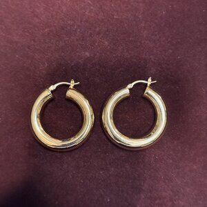 PAVOI Thick Gold Hoop Earrings | Chunky Minimalist Hoops